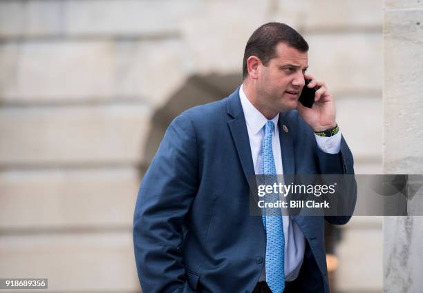 Rep. David Valadao, R-Calif., walks up the House steps for a vote in the Capitol on Thursday, Feb. 15, 2018.