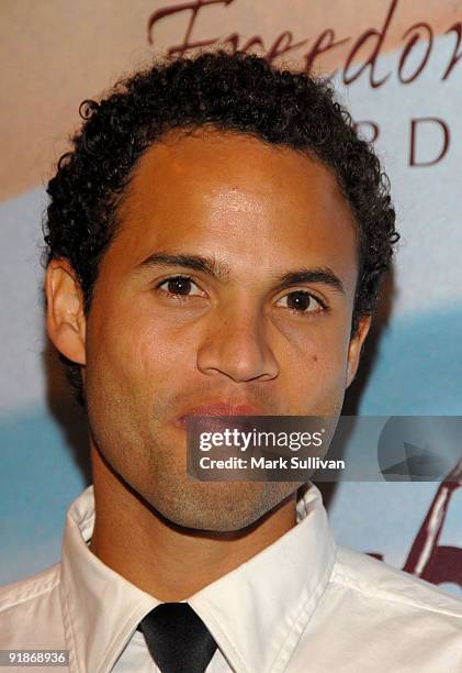 Quddus Philippe arrives at 2009 Freedom Awards held on the campus of the University of Southern California on October 13, 2009 in Los Angeles,...