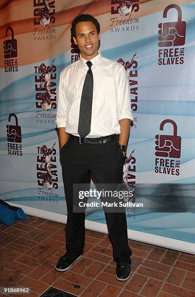 Quddus Philippe arrives at 2009 Freedom Awards held on the campus of the University of Southern California on October 13, 2009 in Los Angeles,...