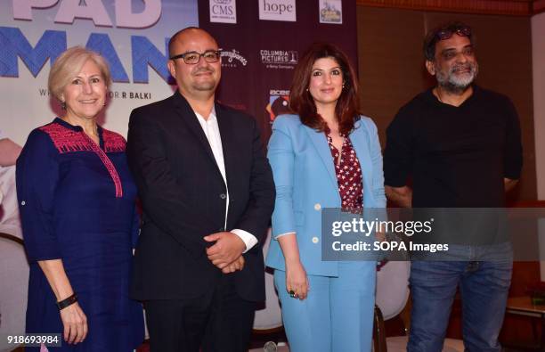 Kate Folb , Victor Orozco , Indian film actress & director Twinkle Khanna with Director R Balki present at the World Bank & UNICEF Global Edutainment...