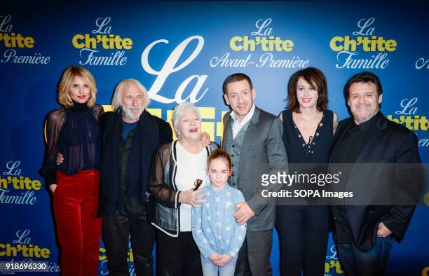 Actress and actors Laurence Arne, Pierre Richard, Line Renaud, Juliane Lepoureau, Danny Boon director, Valerie Bonneton and Guy Lecluyse at the...