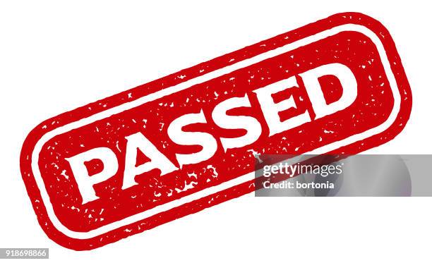 red rubber stamp icon on transparent background - pass stamp stock illustrations