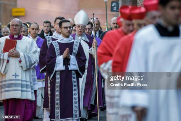 Pope Francis leads the Ash Wednesday procession and mass at Santa Sabina Church. The Mass marks the beginning of Lent, 42 days of prayer and penance...