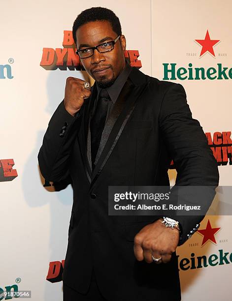 Actor Michael Jai White arrives at the Los Angeles premiere of "Black Dynamite" on October 13, 2009 in Hollywood, California.