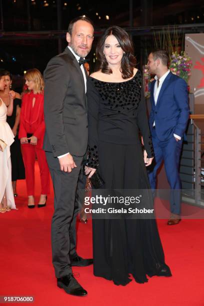 Wotan Wilke Moehring and Iris Berben attend the Opening Ceremony & 'Isle of Dogs' premiere during the 68th Berlinale International Film Festival...