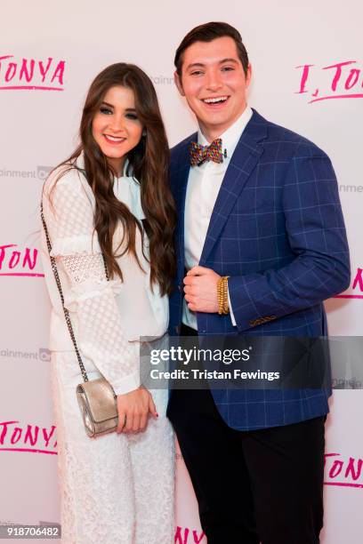 Brooke Vincent and Matej Silecky attend the 'I, Tonya' UK premiere held at The Curzon Mayfair on February 15, 2018 in London, England.