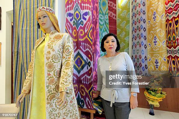 Elmira Akhmedova , director of The Center of National Arts poses on October 13, 2009 in Tashkent, Uzbekistan.