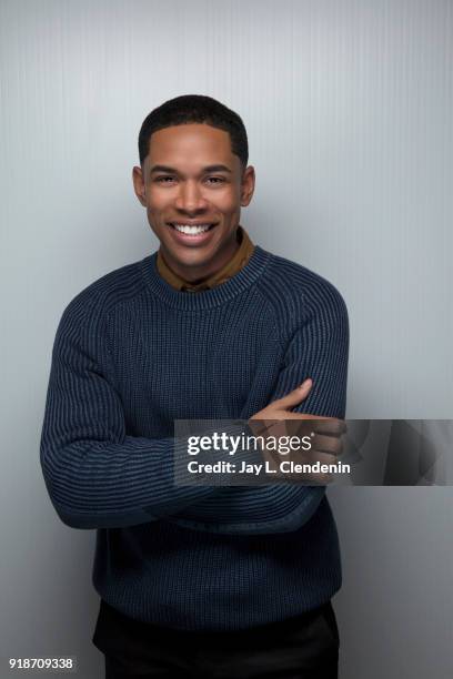 Actor Kelvin Harrison Jr., from the film 'Monsters and Men', is photographed for Los Angeles Times on January 19, 2018 in the L.A. Times Studio at...