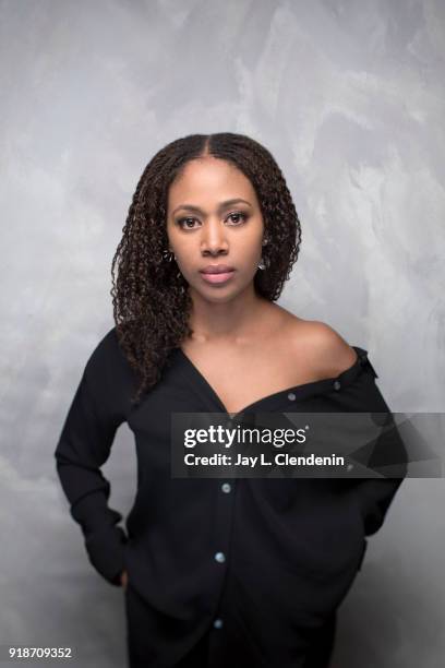 Actress Nicole Beharie, from the film 'Monsters and Men', is photographed for Los Angeles Times on January 19, 2018 in the L.A. Times Studio at Chase...