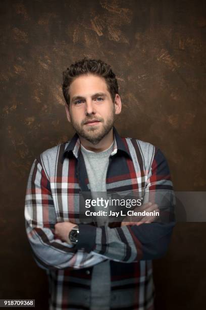 Actor Jonah Hill, from the film 'Don't Worry He Won't Get Far on Foot', is photographed for Los Angeles Times on January 19, 2018 in the L.A. Times...