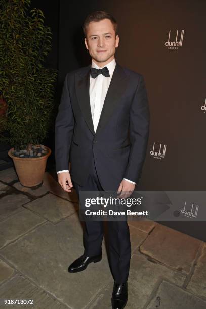 Taron Egerton attends the Dunhill & GQ pre-BAFTA filmmakers dinner and party co-hosted by Andrew Maag & Dylan Jones at Bourdon House on February 15,...