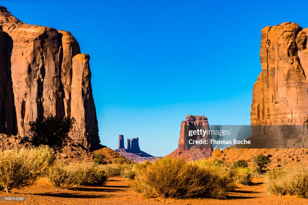 Some of the monuments of Monument Valley