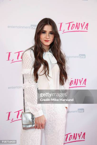 Brooke Vincent attends the 'I, Tonya' UK premiere held at The Curzon Mayfair on February 15, 2018 in London, England.