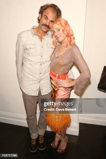 Steven Ogg and Katie Eary attend the Katie Eary x The Powerpuff Girls - Skate Park Party during London Fashion Week February 2018 at Maddox Gallery...