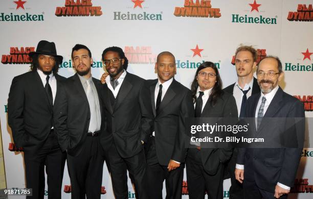 The Black Dynamite music band attend the Black Dynamite Los Angeles Premiere at ArcLight Hollywood on October 13, 2009 in Hollywood, California.