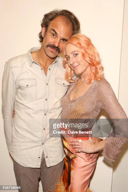 Steven Ogg and Katie Eary attend the Katie Eary x The Powerpuff Girls - Skate Park Party during London Fashion Week February 2018 at Maddox Gallery...