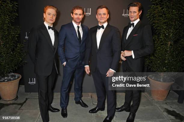 Freddie Fox, Mark Stanley, Taron Egerton and Matt Smith attend the Dunhill & GQ pre-BAFTA filmmakers dinner and party co-hosted by Andrew Maag &...