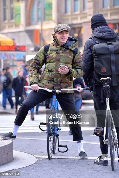 Brooklyn Beckham seen out and about in Manhattan on February 14, 2018 in New York City.