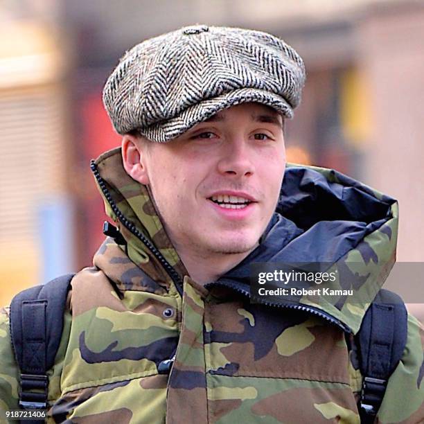 Brooklyn Beckham seen out and about in Manhattan on February 14, 2018 in New York City.