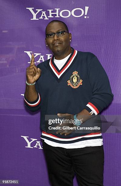 Personality Randy Jackson attends the It's Y!ou Yahoo! yodel competition at Military Island, Times Square on October 13, 2009 in New York City.