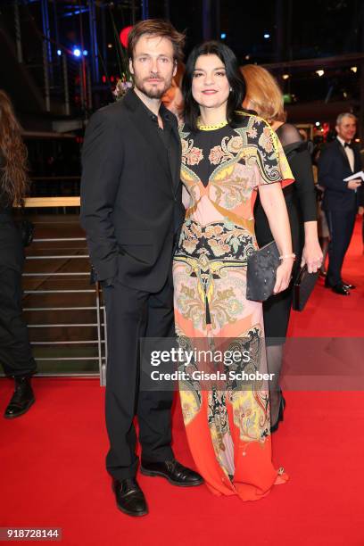 Andreas Pietschmann and Jasmin Tabatabai attend the Opening Ceremony & 'Isle of Dogs' premiere during the 68th Berlinale International Film Festival...