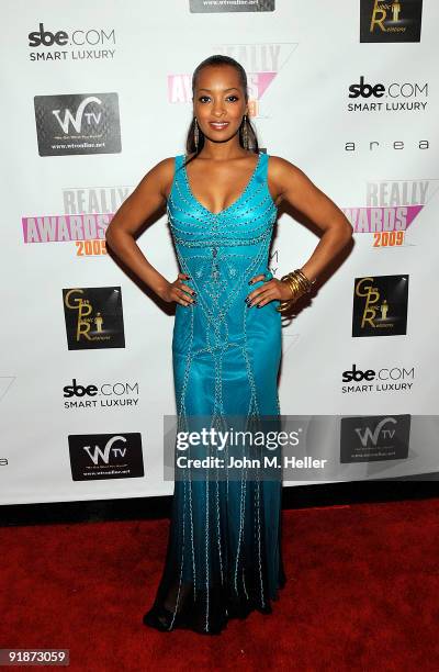 Actress Jennia Fredrique attends the 2009 Really Awards official after party at Area on October 13, 2009 in Los Angeles, California.