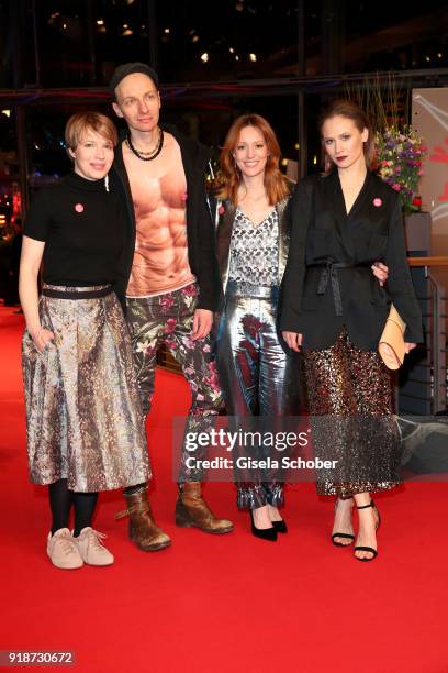 Anna Brueggemann and her brother Dietrich Brueggemann pose with German actress Lavinia Wilson and Alina Levshin during the Opening Ceremony & 'Isle...