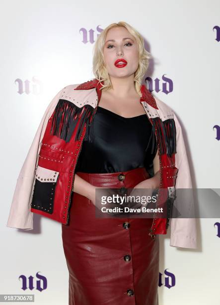 Hayley Hasselhoff attends the Urban Decay Collection Launch at The Curtain on February 15, 2018 in London, England.
