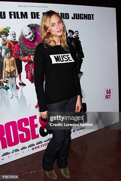 Nora Arnezeder attends the Paris Premiere of "Rose & Noir" at Cinema Elysee Biarritz on October 13, 2009 in Paris, France.