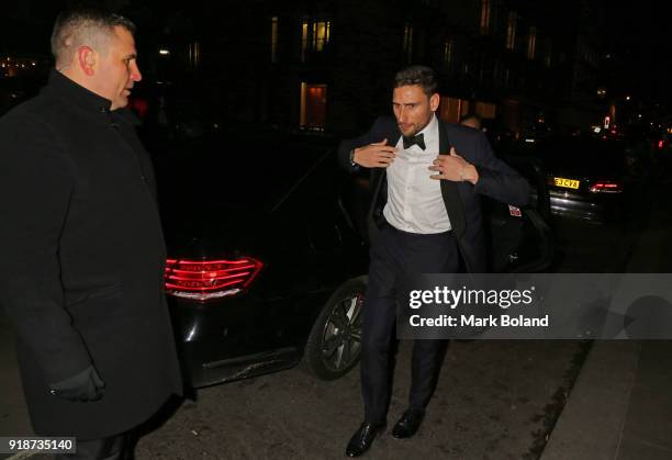 Ed Holcroft arrives at the Dunhill & GQ pre-BAFTA Filmmakers Dinner and Party Co-hosted by Andrew Maag & Dylan Jones at Bourdon House on February 15,...