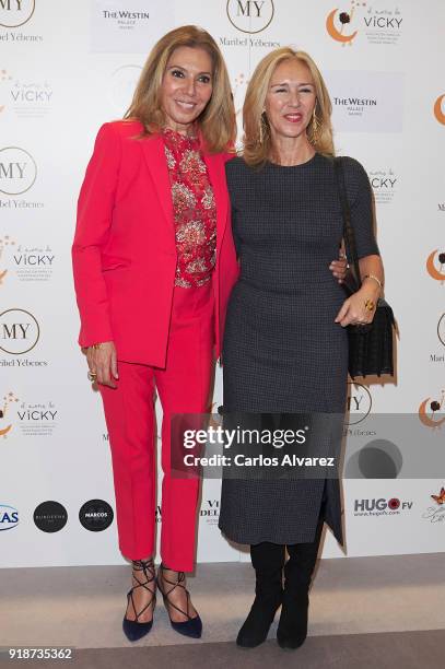 Maribel Yebenes and Mar Garcia Vaquero attend 'Dream In Gold' presentation campaign at Palace Hotel on February 15, 2018 in Madrid, Spain.