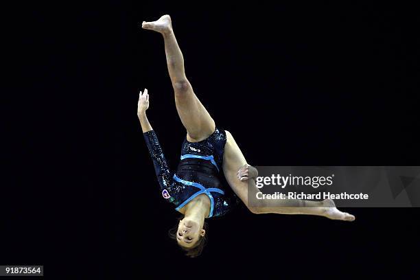 Ivana Kovacova of Slovakia competes in the balance beam event during the second day of the Artistic Gymnastics World Championships 2009 at O2 Arena...