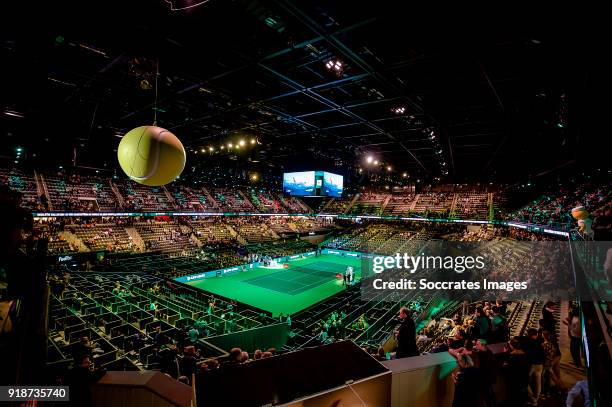 Amro WTT general view Ahoy Rotterdam during the ABN Amro World Tennis Tournament at the Rotterdam Ahoy on February 15, 2018 in Rotterdam Netherlands