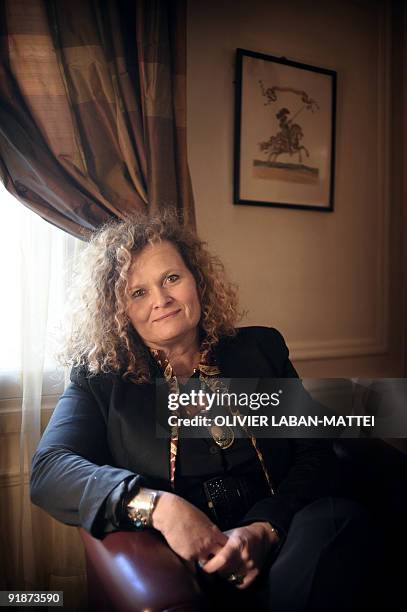 French geographer and economist Sylvie Brunel poses on October 14, 2009 in Paris. Brunel, ex-wife of French minister for immigration Eric Besson,...