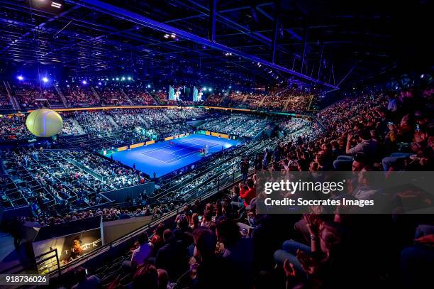 Amro WTT general view Ahoy Rotterdam during the ABN Amro World Tennis Tournament at the Rotterdam Ahoy on February 15, 2018 in Rotterdam Netherlands