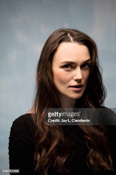 Actress Keira Knightley, from the film 'Collette', is photographed for Los Angeles Times on January 21, 2018 in the L.A. Times Studio at Chase...