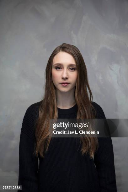 Actress Taissa Farmiga, from the film 'What They Had', is photographed for Los Angeles Times on January 21, 2018 in the L.A. Times Studio at Chase...