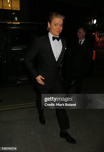 Freddie Fox arrives at the Dunhill & GQ pre-BAFTA Filmmakers Dinner and Party Co-hosted by Andrew Maag & Dylan Jones on February 15, 2018 in London,...