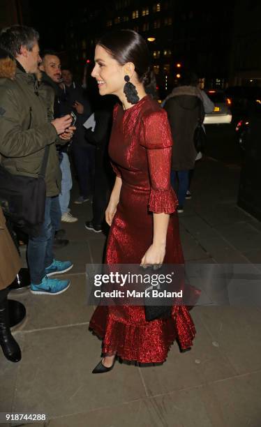 Charlotte Riley arrives at the Dunhill & GQ pre-BAFTA Filmmakers Dinner and Party Co-hosted by Andrew Maag & Dylan Jones on February 15, 2018 in...