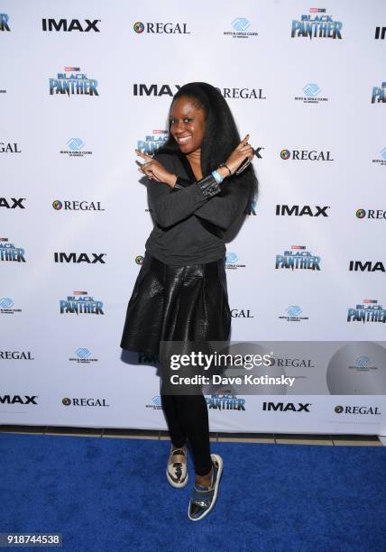 Regal Entertainment Group, Walt Disney Pictures and Marvel Studios hosted an advance IMAX screening of Black Panther for the Boys & Girls Club of New...