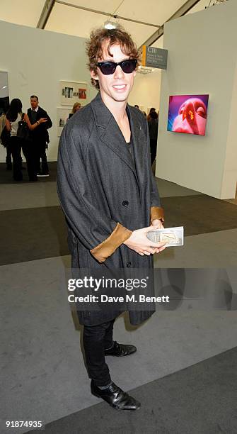 Johnny Borrell attends the private view of the Frieze Art Fair, at Regent's Park on October 14, 2009 in London, England.