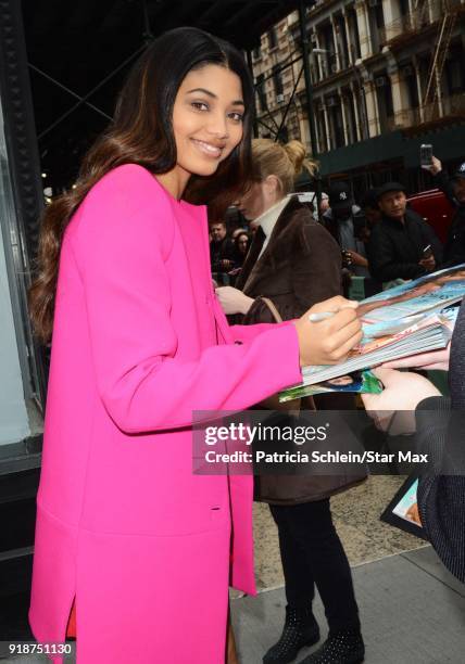 Danielle Herrington is seen on February 15, 2018 in New York City.