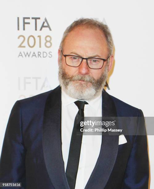 Liam Cunningham attends the 'IFTA Film & Drama Awards' at Mansion House on February 15, 2018 in Dublin, Ireland.