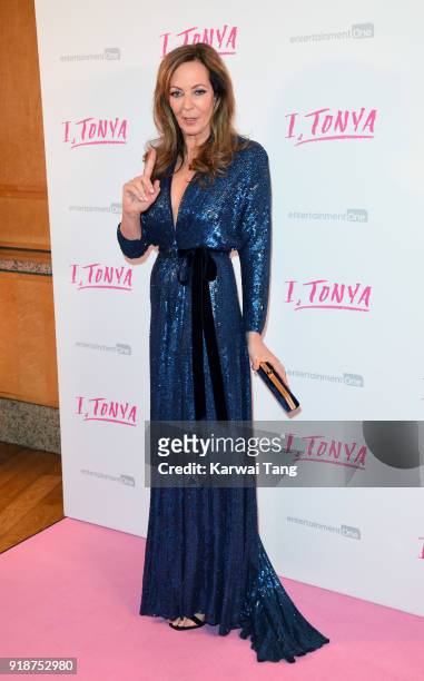 Allison Janney attends the 'I, Tonya' UK premiere held at The Washington Mayfair on February 15, 2018 in London, England.