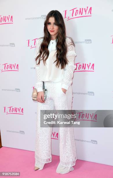 Brooke Vincent attends the 'I, Tonya' UK premiere held at The Washington Mayfair on February 15, 2018 in London, England.