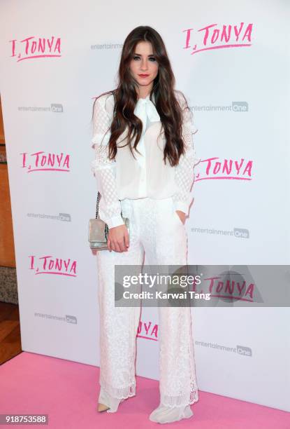 Brooke Vincent attends the 'I, Tonya' UK premiere held at The Washington Mayfair on February 15, 2018 in London, England.