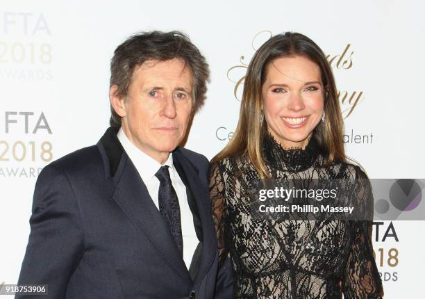 Gabriel Byrne and Hannah Beth King attends the 'IFTA Film & Drama Awards' at Mansion House on February 15, 2018 in Dublin, Ireland.