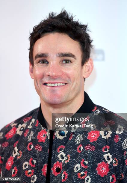 Max Evans attends the 'I, Tonya' UK premiere held at The Washington Mayfair on February 15, 2018 in London, England.
