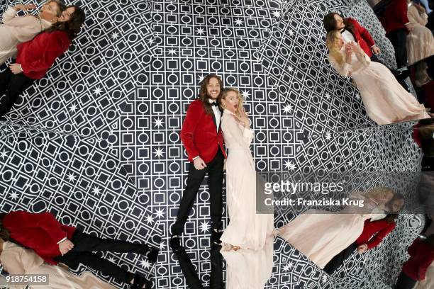 Riccardo Simonetti and Lilly zu Sayn-Wittgenstein-Berleburg attend the Bulgari 'RVLE YOUR NIGHT' event during the 68th Berlinale International Film...