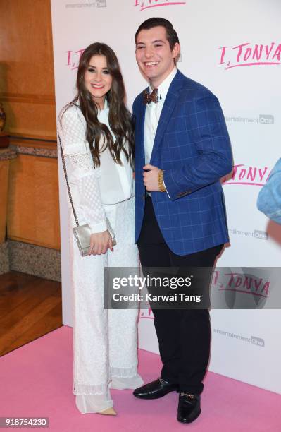 Brooke Vincent and Matej Silecky attend the 'I, Tonya' UK premiere held at The Washington Mayfair on February 15, 2018 in London, England.